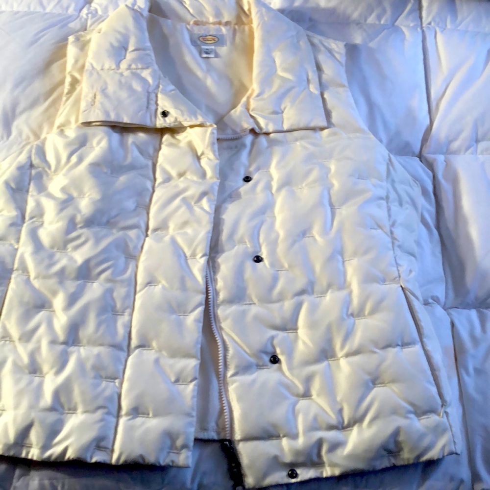 Talbots off-white puffer vest